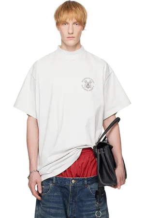 Balenciaga T-shirt surdimensionné gris à armoiries à clés