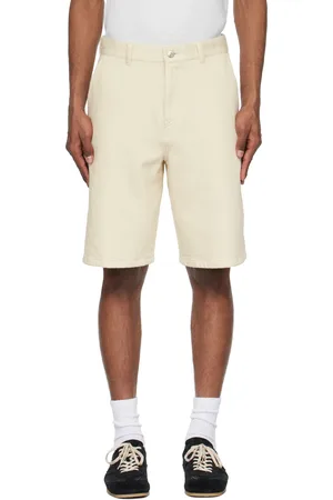 Solid Short blanc cassé en sergé de coton