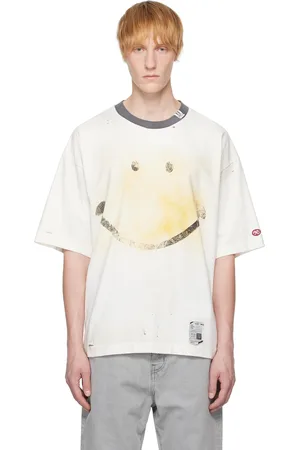 Maison Mihara Yasuhiro T-shirt blanc à image de visage Smiley