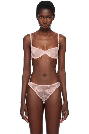 FLEUR DU MAL Soutien-gorge à balconnet rose à ornements en dentelle Bouquet
