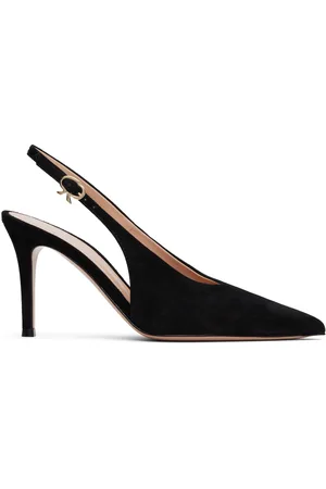 Gianvito Rossi Chaussures à talon Robbie noires à bride arrière