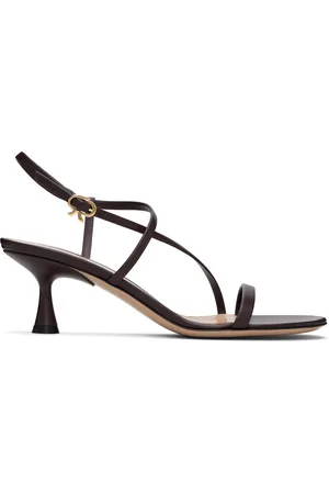 Gianvito Rossi Sandales à talon 55 brunes à brides