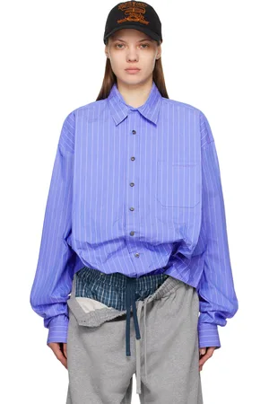 Y / PROJECT Chemise froissée bleue