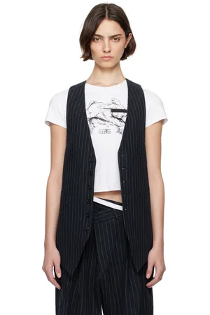 R13 Gilet prolongé bleu marine