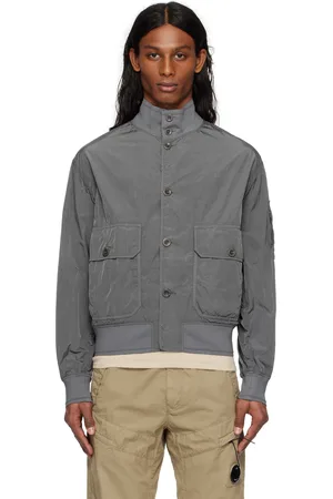 C.P. Company Blouson gris en Chrome-R à boutons