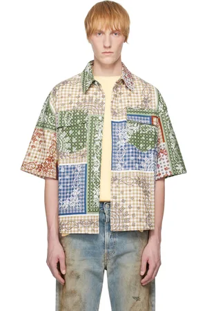 Rhude Chemise de travail droite multicolore à motif cachemire