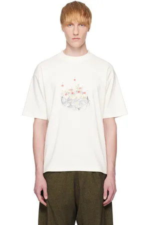 Drôle de Monsieur T-shirt blanc cassé à image de cocktails