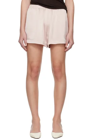 Leset Short boxeur rose en satin Barb