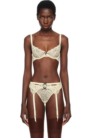 FLEUR DU MAL Soutien-gorge Bianca blanc cassé en dentelle