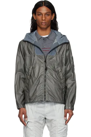 C.P. Company Blouson gris en CS II à capuche et à lentille