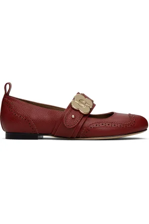 Shushu/Tong Ballerines rouges à bout rond