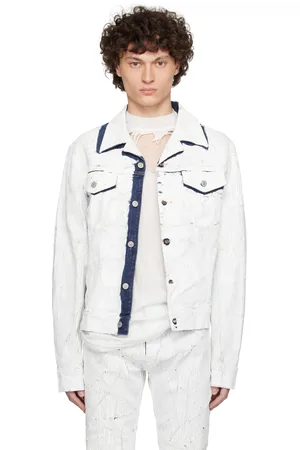 Maison Margiela Blouson de sport blanc en denim
