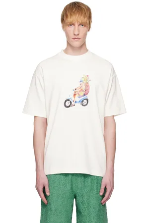 Drôle de Monsieur T-shirt blanc cassé à image de golfeur