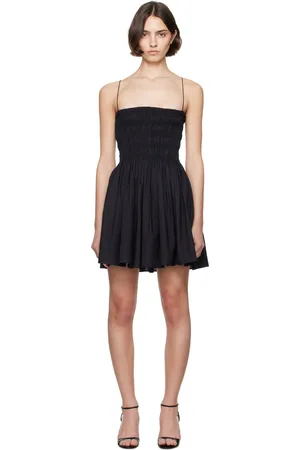 MATTEAU Robe courte noire à corsage bouillonné