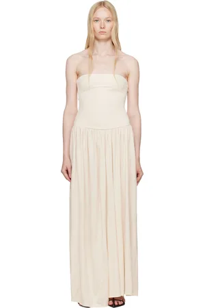 AYA MUSE Robe longue Dia blanc cassé