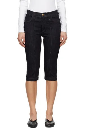 RAG&BONE Capri Kit bleu marine en denim extensible à taille mi-haute