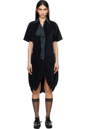 Kiko Kostadinov Robe courte Quasar bleu marine en jersey
