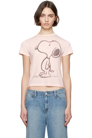 RE/DONE T-shirt rose à image de Snoopy - Peanuts