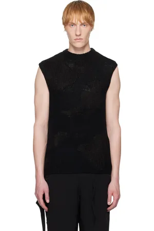 HELIOT EMIL Gilet Ophiolite noir en tricot
