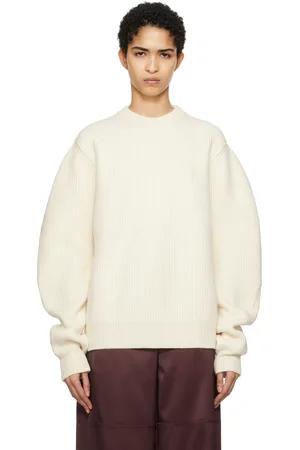 Jil Sander Pull blanc cassé en laine