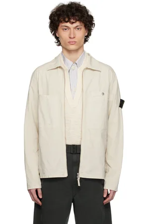 Stone Island Blouson Mil-Spec TC beige en tissu antidéchirures extensible