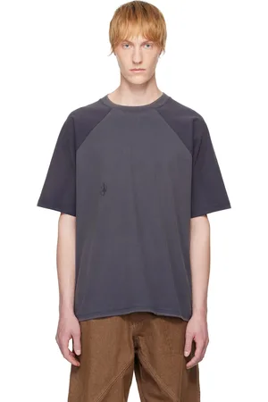 J.W.Anderson T-shirt surdimensionné teint en plongée bleu marine