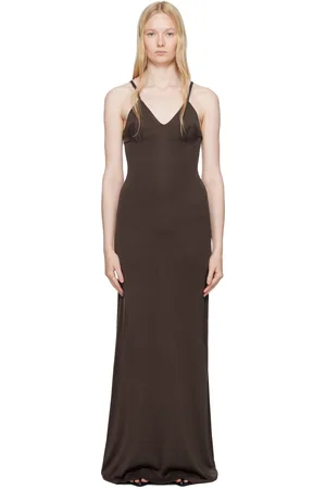 AYA MUSE Robe longue à enfiler brune