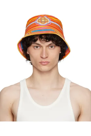 Casablanca Chapeau bob multicolore en denim à motif graphique imprimé