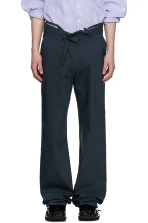 OTTOLINGER Pantalon de tailleur bleu marine à taille repliée