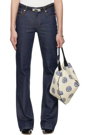Tory Burch Jean skinny bleu marine