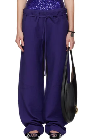 Tory Burch Pantalon ample mauve en coton