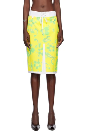 Julie Kegels Jupe crayon midi jaune