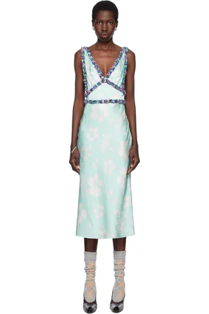 Julie Kegels Robe midi Donna bleue exclusive à SSENSE