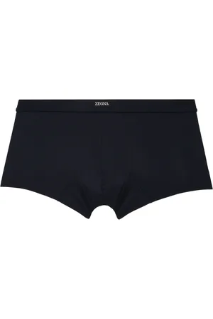Ermenegildo Zegna Boxer bleu marine à écusson