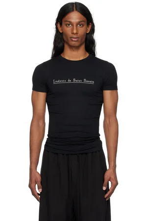 Ludovic De Saint Sernin T-shirt noir à logo clouté