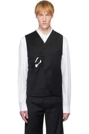 HELIOT EMIL Gilet façon costume Ferro noir