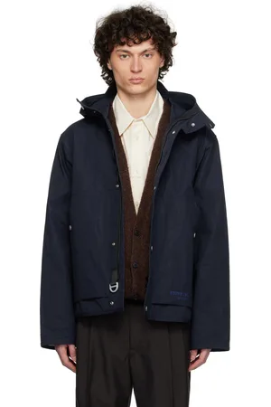 Stone Island Blouson bleu marine à isolation en Aluminum Tela - Marina