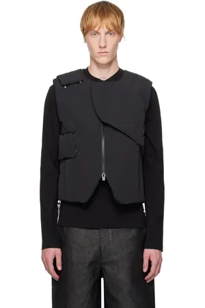 HELIOT EMIL Veste étagée noire rembourrée en duvet