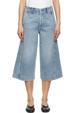 RAG&BONE Short façon tailleur Jamie bleu en denim