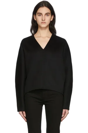 Totême Pull noir en laine et cachemire