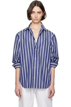 MATTEAU Chemise bleue à rayures