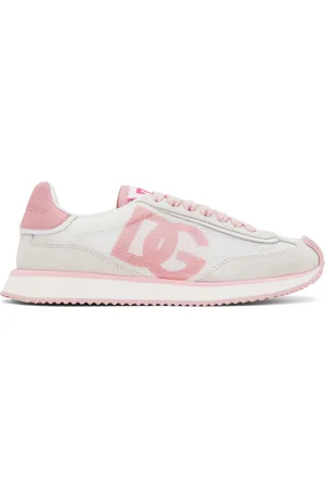 Dolce & Gabbana Baskets DG Cushion rose et gris à panneaux