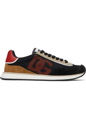 Dolce & Gabbana Baskets DG Cushion noir et rouge