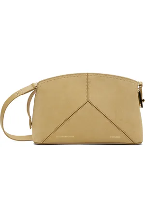 Victoria Beckham Sac à bandoulière beige à logo