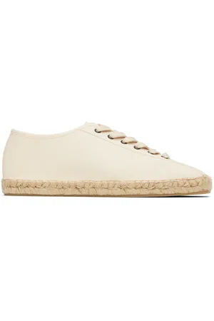 LEMAIRE Espadrilles Linoléum blanc cassé à laçage