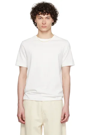 Merz b. Schwanen T-shirt 214 blanc en tricot circulaire