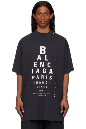 Balenciaga T-shirt surdimensionné noir à imprimé Optical