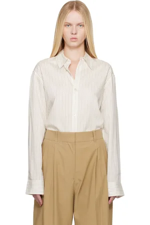 STUDIO NICHOLSON Chemise View blanc cassé en soie