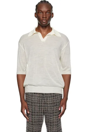 Auralee Polo Skipper blanc cassé