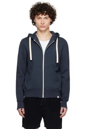 Merz b. Schwanen Pull à capuche 02 bleu marine à glissière